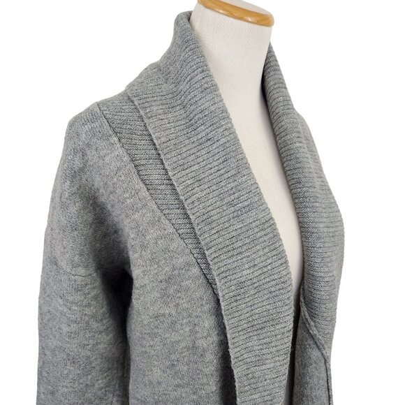 Time and Tru Sweater Women's Small 4-6 Cardigan Long Sleeve Open Front Knit Gray - Picture 5 of 8